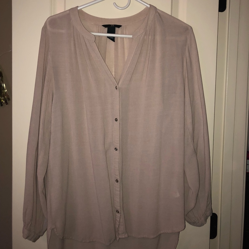 light pink blouse